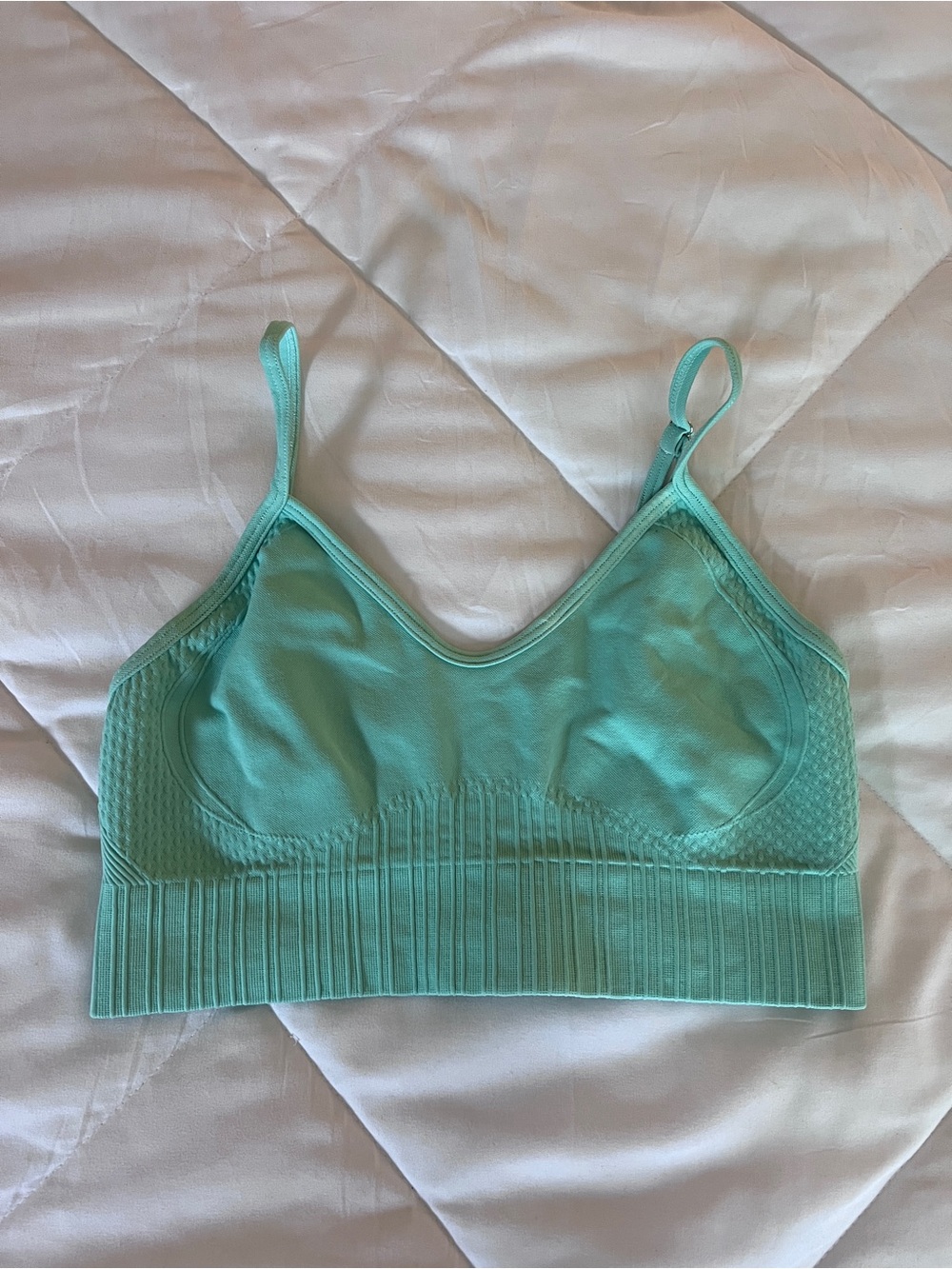 Seamless Turquoise Wireless Bralette – Women Intimates & Sleepwear
